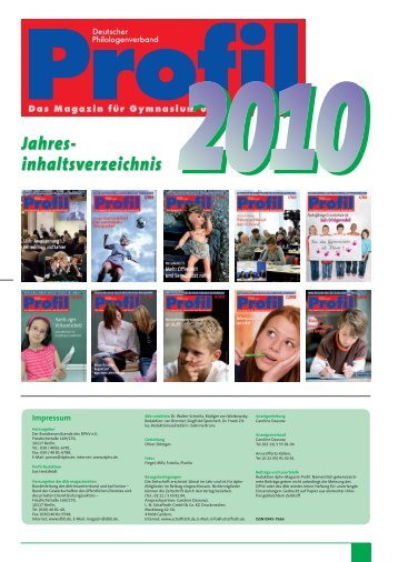 Jahres- inhaltsverzeichnis - Dphv Deutscher Philologenverband