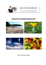 cursus kleurenconsulent - Zelfstudie of thuisstudie - start dezelfde ...