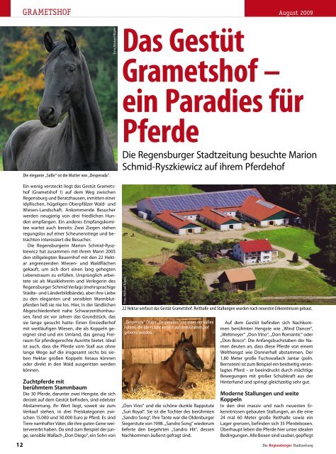 Das Gestüt Grametshof – ein Paradies für Pferde - Regensburger ...
