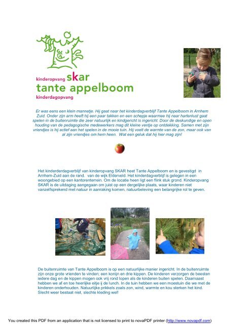 KDV Tante Appelboom, Arnhem - Kind van nature