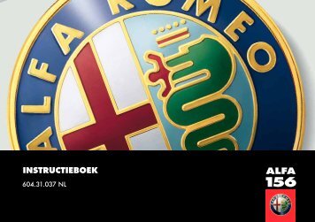 604.31.037 Alfa 156 Instructie - van der Zee van der Zee