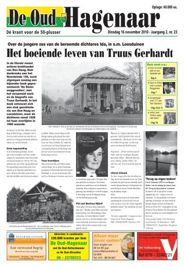 Het boeiende leven van Truus Gerhardt - De Oud-Hagenaar