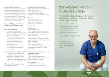 Broschyr om vårdgaranti och valfrihet i vården, A5-format - 1177.se