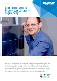 Voor Ikaros Solar is Fabory een partner in engineering