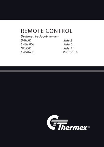 REMOTE CONTROL - Thermex