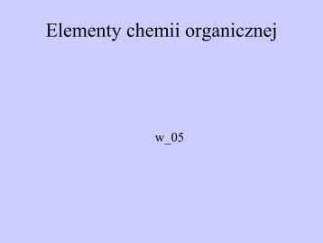 Elementy chemii organicznej
