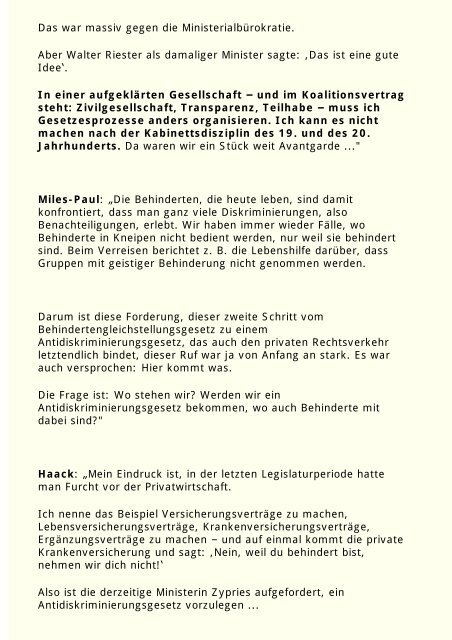 der Ausgabe 7-8/2004 - Berliner Behindertenzeitung