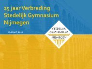 ontstaans- en wordingsgeschiedenis - Stedelijk Gymnasium Nijmegen