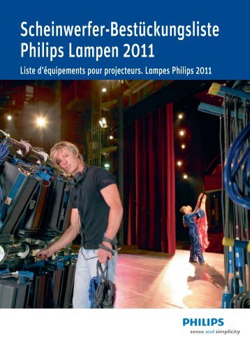 Scheinwerfer-Bestückungsliste Philips Lampen 2011