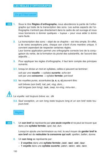 LES RÈGLES D'ORTHOGRAPHE Ce qu'il faut savoir ... - Averbode
