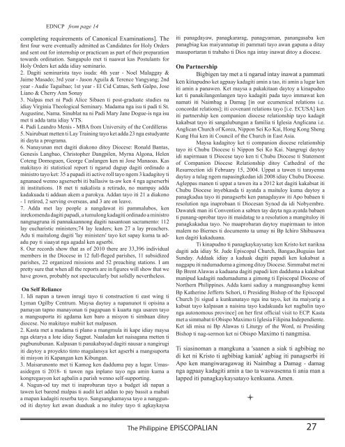 read issue - Episcopal Church in the Philippines