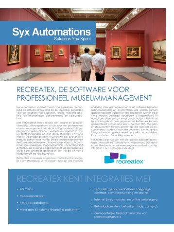 Museummanagement - Syx Automations