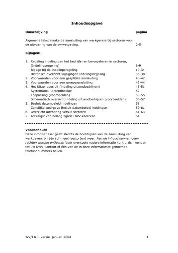 Sectorindeling - Salaris-informatie.nl