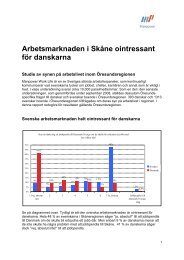 Arbetsmarknaden i Skåne ointressant för danskarna - Manpower