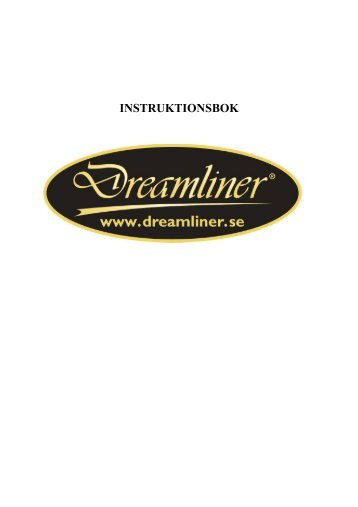 Instruktionsbok - Dreamliner Bedding AB