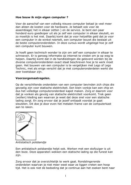 bouw je eigen computer - IT voor vmbo-TL