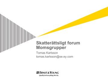 Skatterättsligt forum Momsgrupper