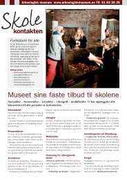 Museet sine faste tilbud til skolene - Arkeologisk museum ...