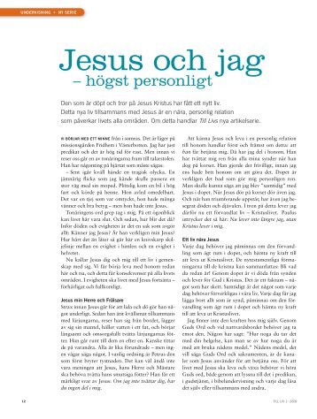 Jesus och jag – högst personligt - Till Liv
