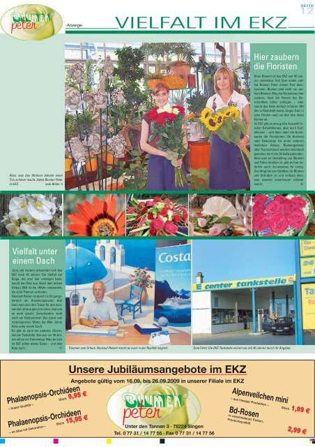 16. Sep. 2009 - 40 Jahre EKZ - Singener Wochenblatt