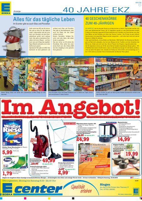 16. Sep. 2009 - 40 Jahre EKZ - Singener Wochenblatt
