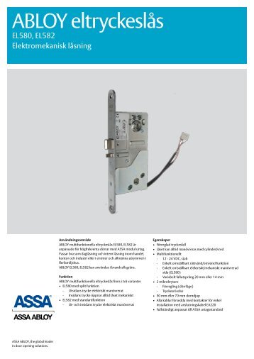 ABLOY eltryckeslås - Assa