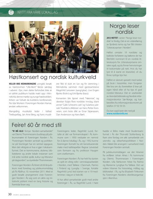 Magasinet Norden nr. 1 - Forsiden - Foreningen Norden