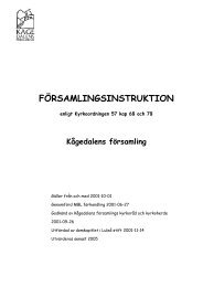 FÖRSAMLINGSINSTRUKTION - Kågedalens församling