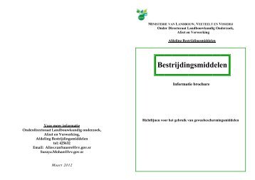 Wat zijn bestrijdingsmiddelen - Gov.sr