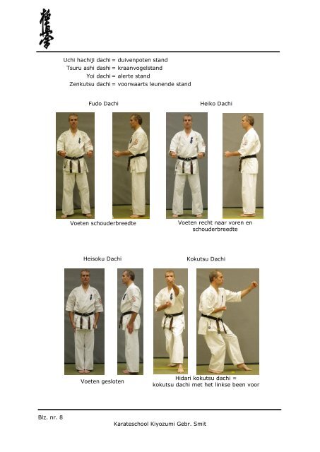 Handleiding karate - Kiyozumi