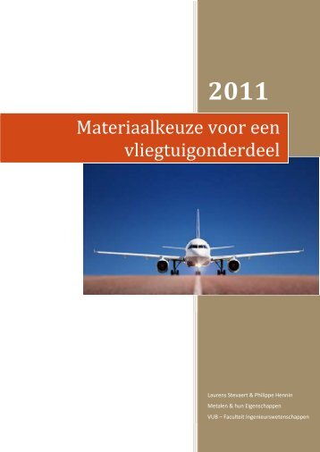 Materiaalkeuze voor een vliegtuigonderdeel - Vrije Universiteit Brussel