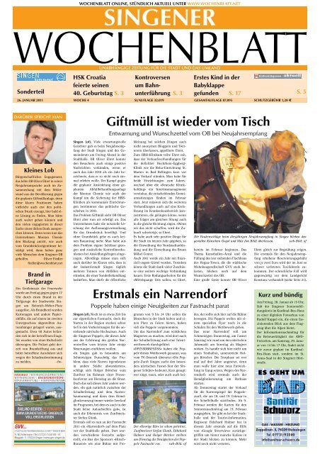 26. Jan. 2011 - Singener Wochenblatt