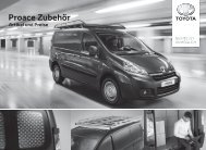 Toyota Proace Zubehör Preisliste