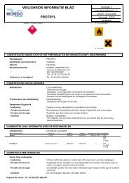 VEILIGHEIDS INFORMATIE BLAD PROTRYL - Mondo Chemicals
