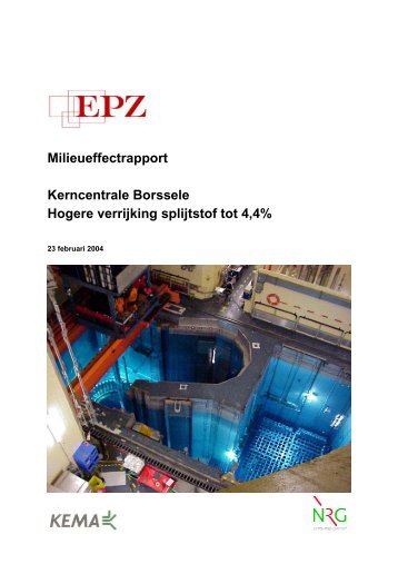 Milieueffectrapport Kerncentrale Borssele Hogere verrijking splijtstof ...