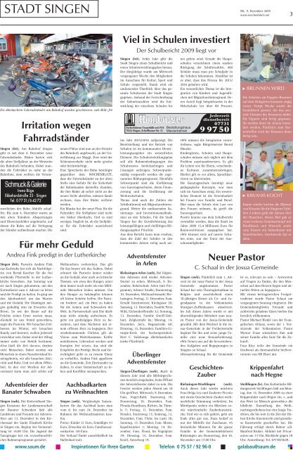 09. Dez. 2009 - Singener Wochenblatt