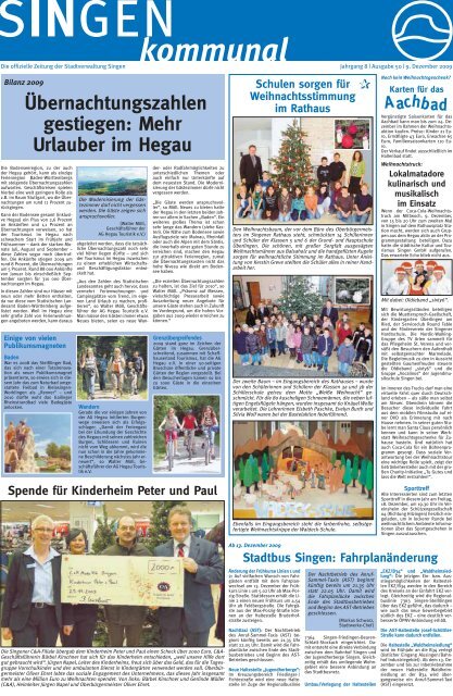 09. Dez. 2009 - Singener Wochenblatt