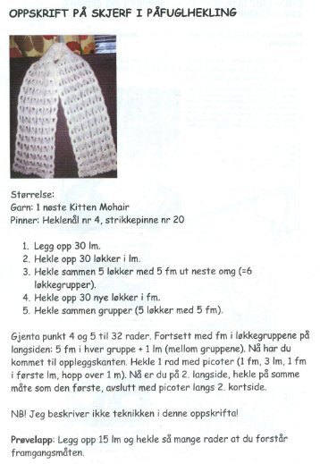 oPPsKRIFT PÅ sKJERF 1: PÅFUGLHEKLING - Nittedal Husflidslag