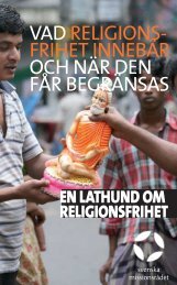 Vad religionsfrihet innebär och när den får begränsas - Svenska ...