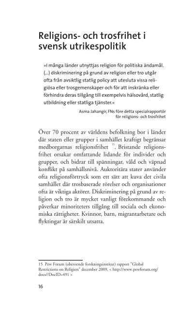 Vad religionsfrihet innebär och när den får begränsas - Svenska ...