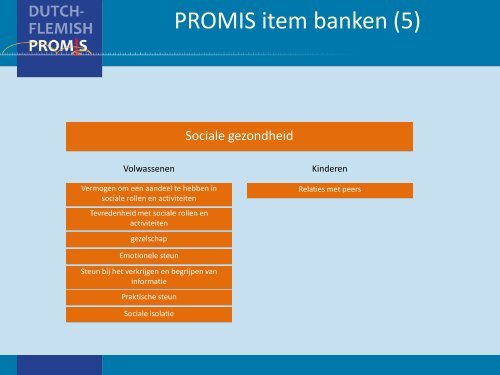 PROMIS - Kenniscentrum Meetinstrumenten