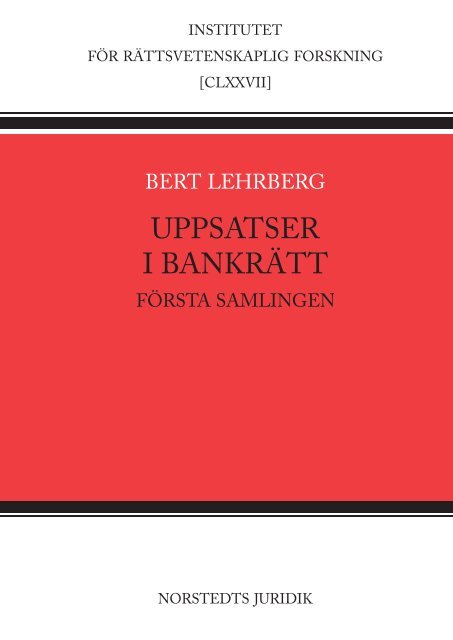Uppsatser i bankrätt - Norstedts Juridik