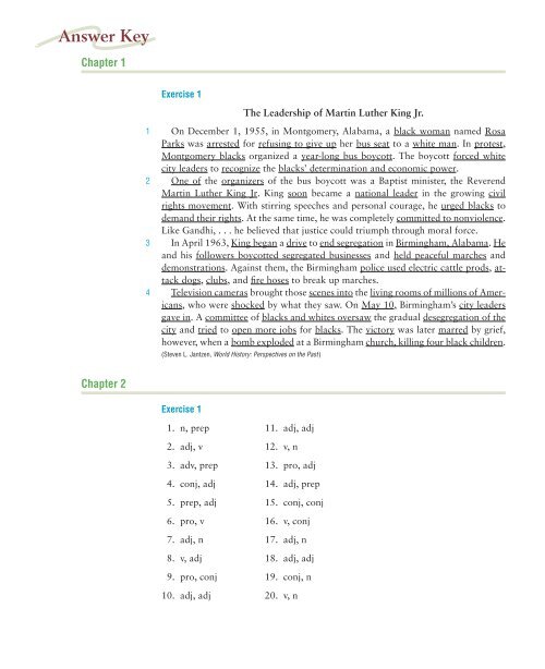 Student Answer Key - Martha J. Ph.D.