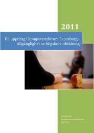 Deluppdrag i kompetensforum Skaraborg– tillgänglighet av ...