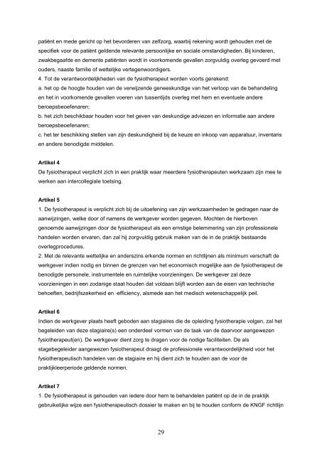 CAO Fysiotherapie 2009-2010 - Salaris-informatie.nl