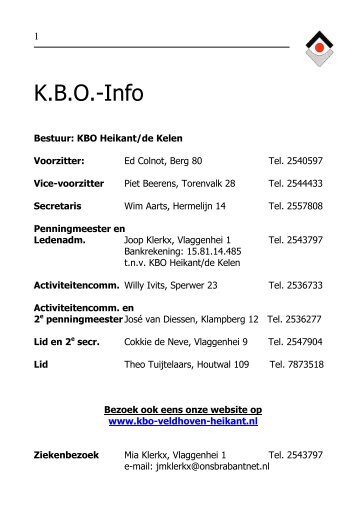 Infoboekje 2013 - KBO-Brabant