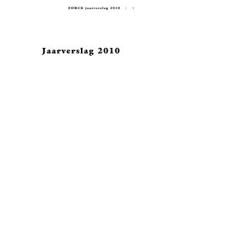 Download Jaarverslag 2010 (PDF 1 Mb) - Force