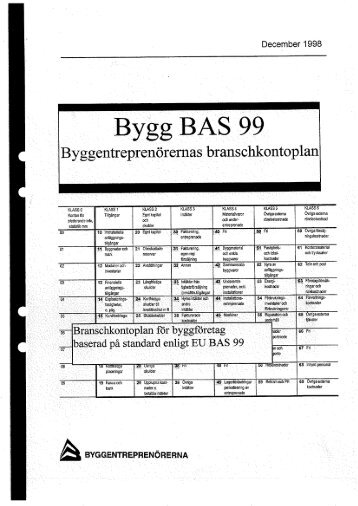 Bygg BAS 99 - Publikationer från Sveriges Byggindustrier