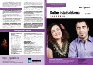 Kultur i stadsdelarna nr 1/2011 - Västerås kulturcentrums
