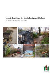 Lekvärdesfaktor för förskolegårdar i Malmö